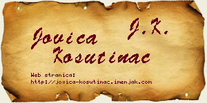 Jovica Košutinac vizit kartica